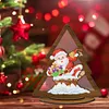 >SALE<Wooden Christmas Table Top Diamond Painting Ornament Kits Xmas Home Decor (E)