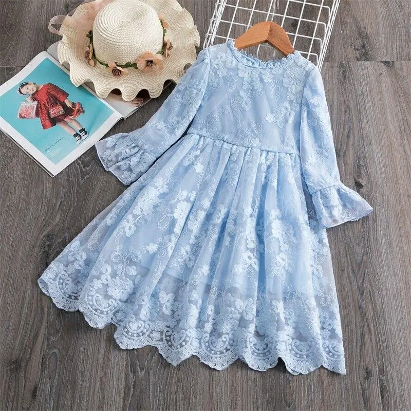 Floral Girls Clothing Children Baby Dresses for Girl Wedding Party Dress Princess Ceremony Prom Communion Gown Vestido Infantil