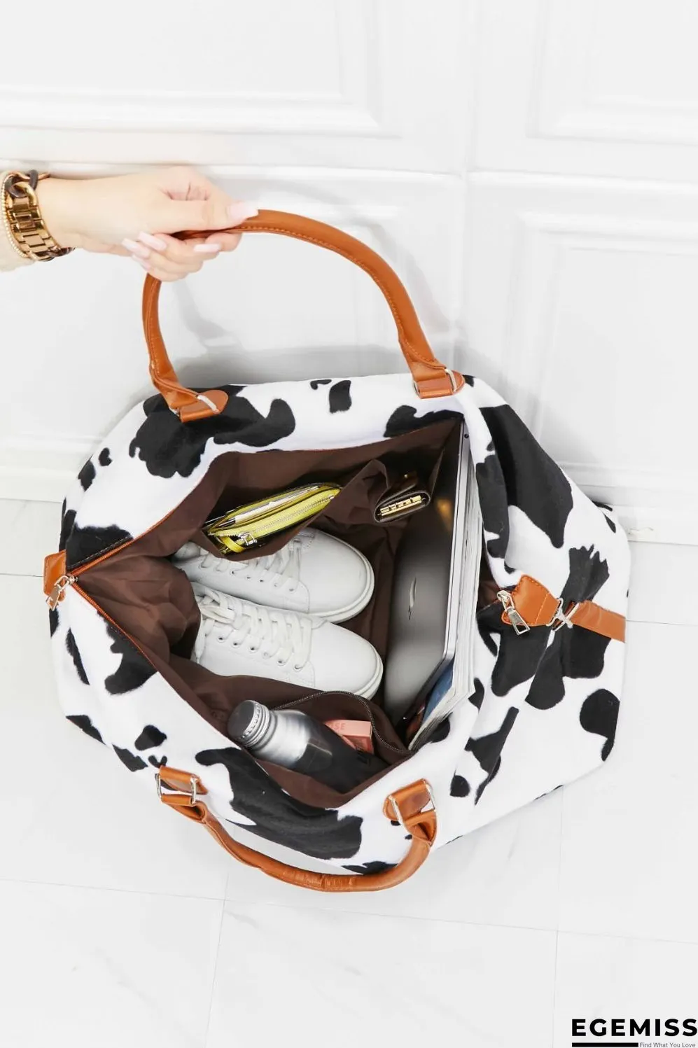 Animal Print Plush Weekender Bag | EGEMISS
