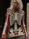 Women's Halloween Body Organ Muscle Print Round Neck Loose Sweatshirt