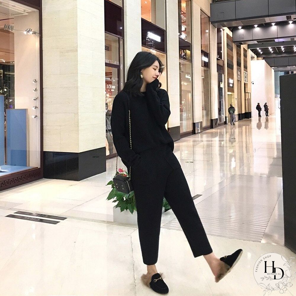 Tracksuits for women Autumn Winter knitted Long Sleeve Sweatshirt And Sweatpants Set Female Casual 2 piece sets womens outfits