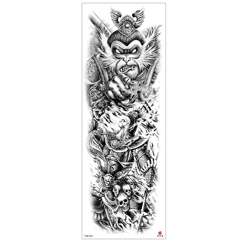 temporary tattoos for men robot full arm sleeve tattoo mechanical lion tiger waterproof tatto fake tatoo stickers body tatoo art