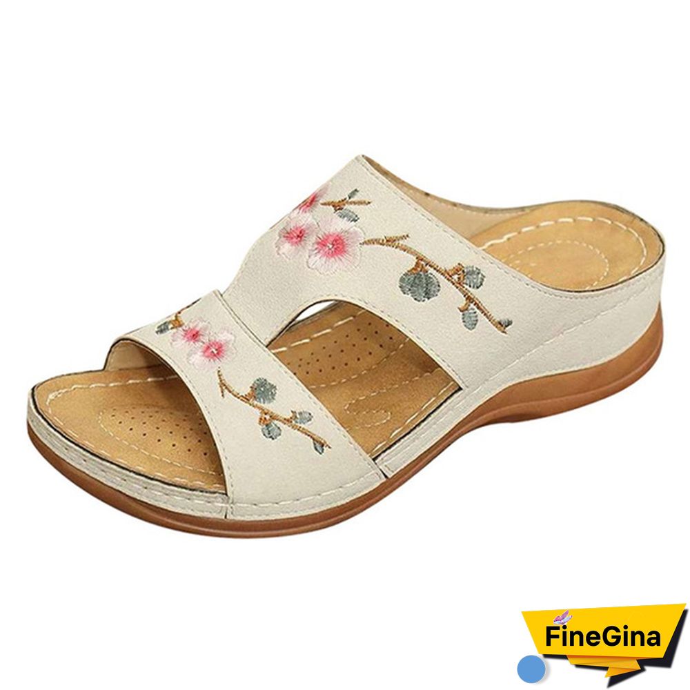 Summer Heighten Slippers Thick-Soled Non-Slip Pu Slippers Women's Outdoor Casual Slippers