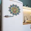 Diamond Painting Double-Layer Owl Mandala Refrigerator Magnet 360 Rotating Magnetic Refrigerator Sticker