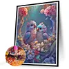 A Pair Of Colorful Love Birds - Round Drill Diamond Painting - 45*60CM (Big Size Partial AB Drill)