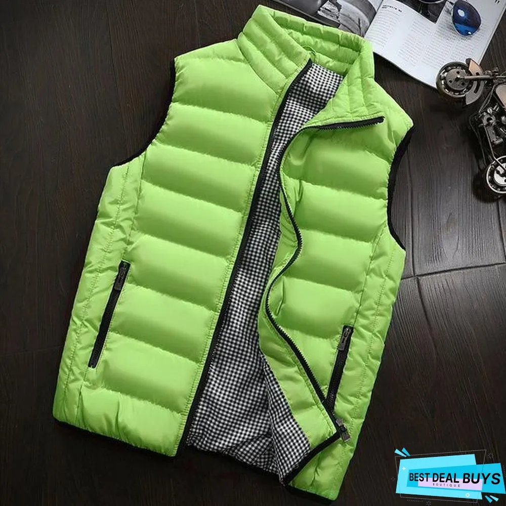 Men New Vest Mens Plus Size Warm Sleeveless Jacket Men Winter Waistcoat Men's Vest Casual Coats