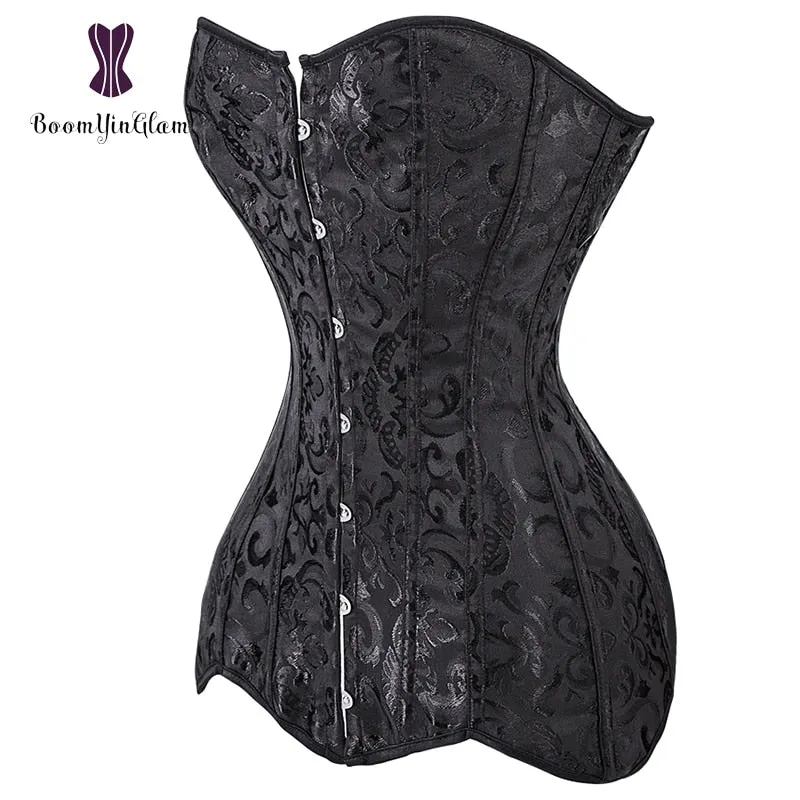 White Bridal Corselet Long Torso Waist Training Corset Lingrie Bones Overbust Hourglass Body Shaper Corset Size XS-6XL 942#
