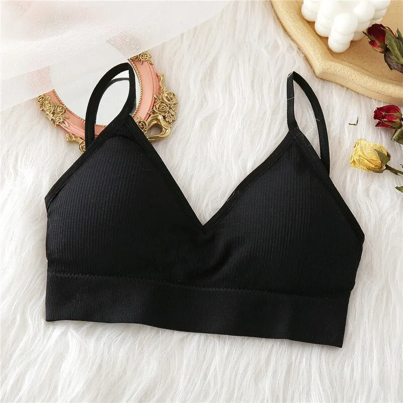 FINETOO Seamless Tank Tops Women Bra Sexy Underwear Adjustable Strap Wire Free Bralette Female Lingerie Intimates Brassiere S-XL