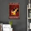 Vinyl And Whiskey Makes Me Frisky - Vintage Metal Signs - 20*30cm/30*40cm - Music