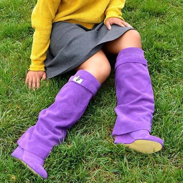 Stylish Faux Leather Hidden Heel Tall Boots