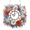 DIY Wreath 5D Hanging Clock Art Craft for Living Room Decoration