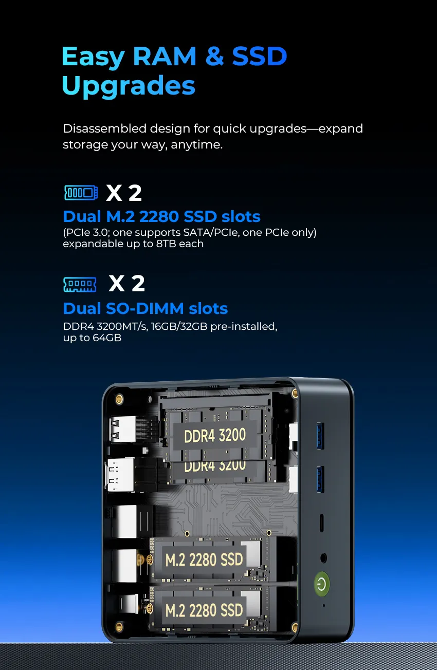 AMD Ryzen™ 7 7730U Mini PC--NucBox M5 Ultra
