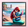 Princess Ariel And Stitch - 11CT Stamped Cross Stitch - 40*40cm - Disney
