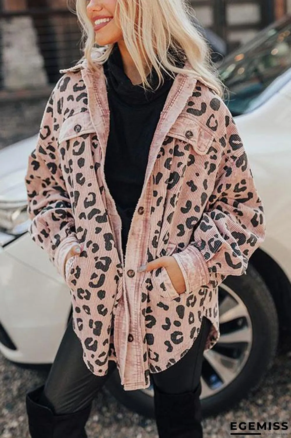 Fashion Leopard Print Coat Women | EGEMISS