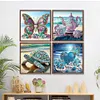 (US Local)4Pack Beach-Special Shaped Diamond Painting Kit