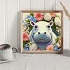>SALE<5D DIY Full Round Drill Diamond Painting Hippopotamu Flowers Kit Decor 30x30cm