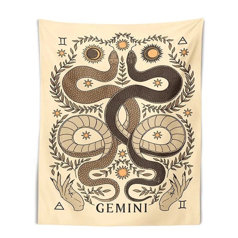 Constellation Tarot Tapestry Boho Tapestry Tarot Card Tapestry Wall Hanging Trippy Divination Beach Mat Sun Moon Wall Decor