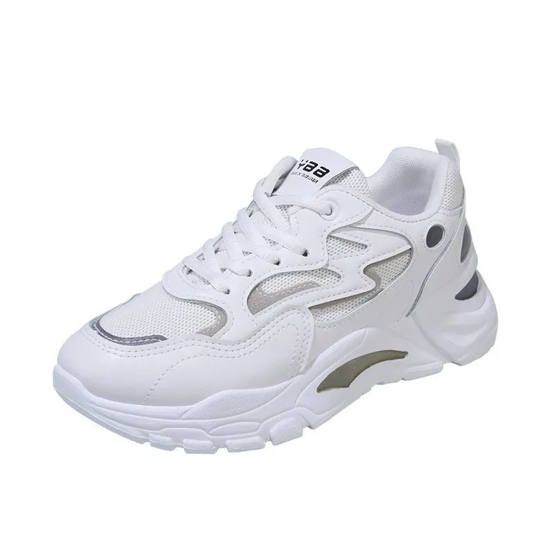 Churchf Churchf Shoes Female Mixed Batch 2024 Spring And Autumn New Breathable Light Loose Cake Soft Bottom Spell Color College Style Sports Women's Shoes