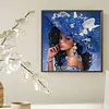 Elegant Hat-Wearing Beauty-Partial Special Shaped Diamond Painting 30*30CM