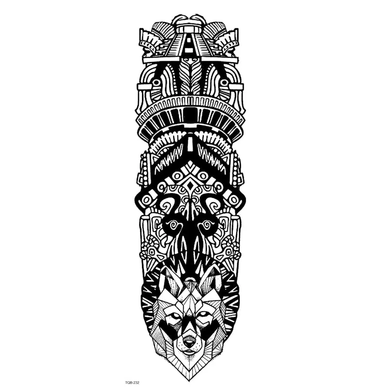 Fake Tattoo Dragon For Men Waterproof Sleeves Angel Tiger Snake Animal Stickers Waterproof Temporary Tattoos Skeleton Hand
