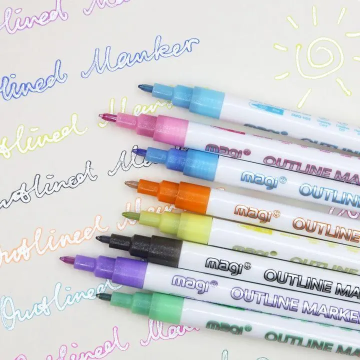 SuperSquiggles Outline Marker Set (8/12 Pens Per Set)