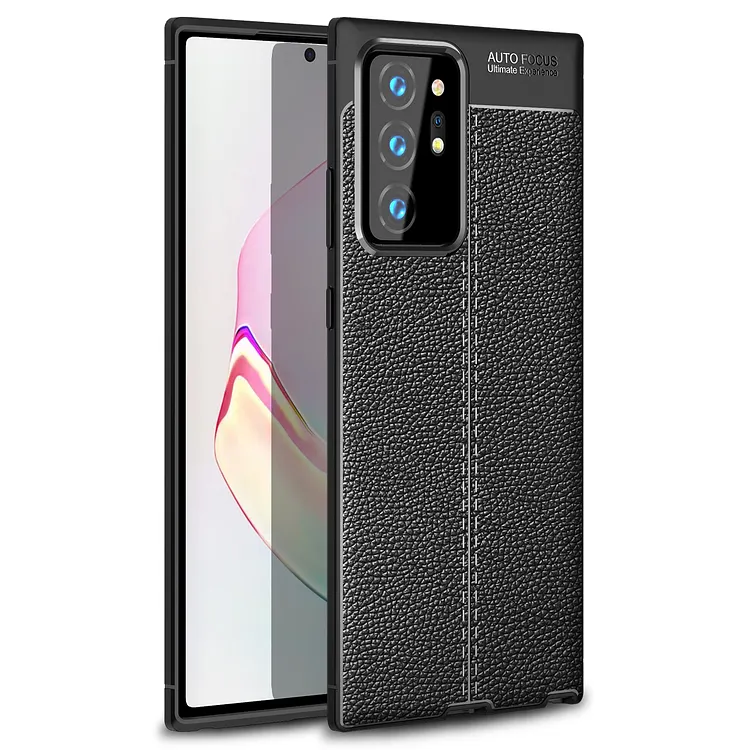 Luxury Leather Silicone Phone Back Shockproof Cover For Samsung