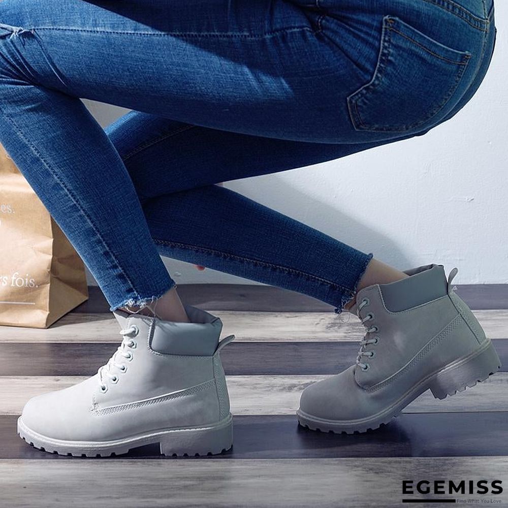 Autumn Early Winter Shoes Women Flat Heel Boots Fashion Keep warm Women's Boots Brand Woman Ankle Botas | EGEMISS