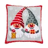 >SALE<Christmas Gnome Case Embroidery Stamped 11CT DIY Cross Stitch Kits 40x40cm