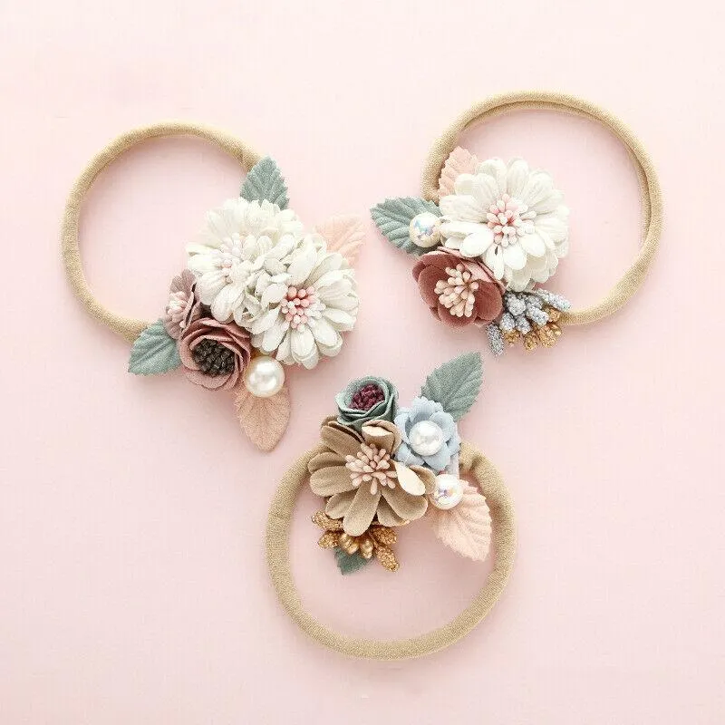 2019 Baby Accessories Infant Kids Girls Baby Toddler Princess Flower Headband Hair Band Headwear New Party Photo Props Gifts