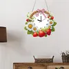 DIY Strawberry Daisy Diamond Clock Art Pendant Home Wall Decoration