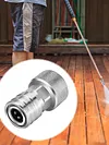 Garden Hose to Mini Power Washer Adapter Stainless Steel Leak-Proof Adapter 3/4 GHT to 1/4 Quick Connector for Car Wash & Outdoor Cleaning