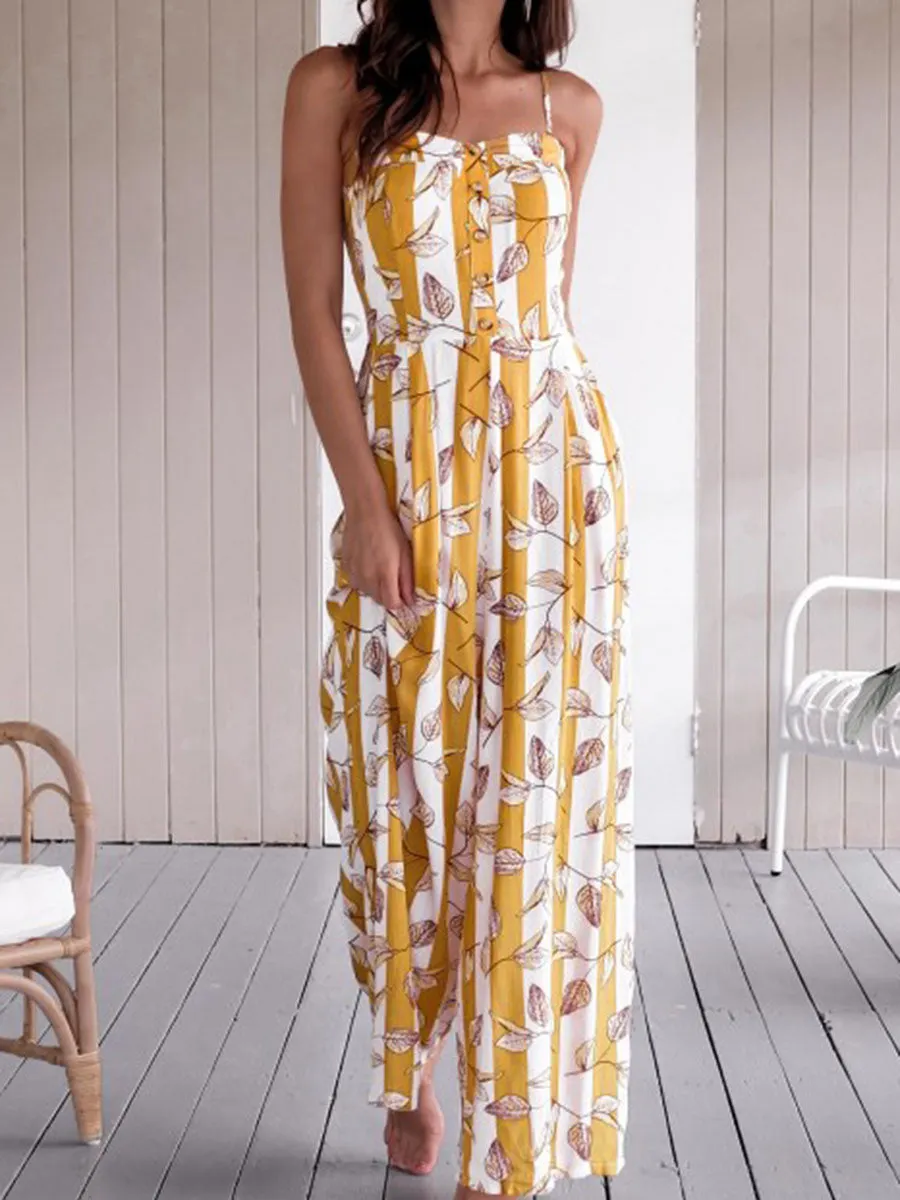 Casual Floral Jumpsuit