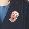 4Pcs Diamond Painting Brooch Abstract Totem Brooch Jewelry Kit DIY Diamond Pins