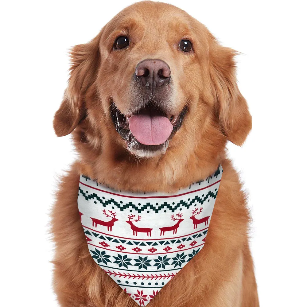 Christmas Tree and Reindeer Patterned Family Matching Pajamas Sets(with Pet Dog Clothes)