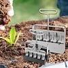 2Pcs Handheld Clod Maker Stainless Steel Soil Blocker Garden Yard Seeding Tool