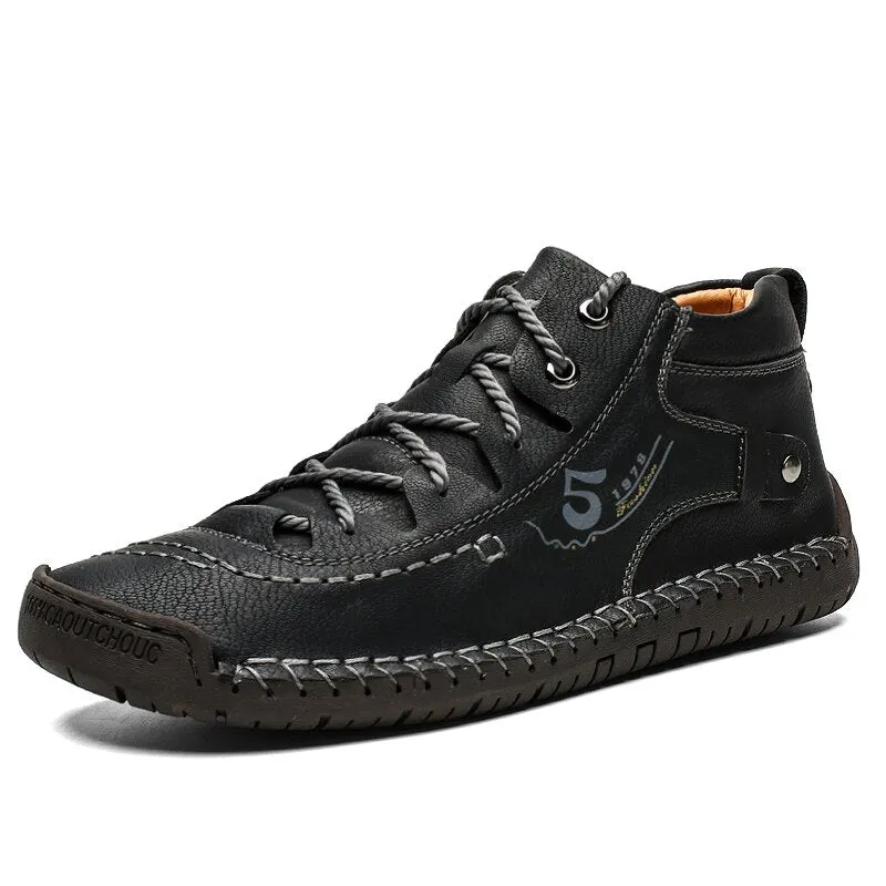 2020 New Men Casual Shoes Handmade Leather Loafers Comfortable Men's Shoes Quality Split Leather Flat Moccasins Men Sneakers