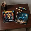 3PCS Fantasy Creatures Coloring Book Set Mindfulness Art Books for Adults 
