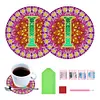 2pcs/set DIY Diamond Painting Special Shape Acrylic Alphabet Coaster Kit