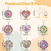 8 Pairs Double Sided Diamond Painting DIY Earring Making Kit for Women Girls