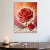 Red Roses DIY Pearl Painting Kit with Frame 30x40cm Pearl Gem Paintings Picture Arts Craft for Adults Beginners Gift Home Wall Decor