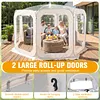 [US Local Warehouse] Bubble Tent for 6-8 Person Portable Transparent Igloo Tent Dome 12x7ft with Rain Cover & Storage Bag Bubble House for Camping Parties and Stargazing