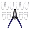 Spring Pliers with 10pcs Miter Clamps Kits Woodworking Tools for Frames Moldings