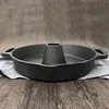 28CM Thick Turkey Pot with Handle Cast Iron Pre-Seasoned Chicken Roaster Pan