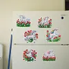 >SALE<6Pcs Tulip Horse Pattern DIY Acrylic DIY Diamond Painting Fridge Magnets Kit