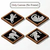 12pcs/set Unframed Pearl Painting Canvas Art Handmade Pearl Material Art Kit Living Room Decor (15x15cm)