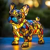 Dog Lamp Dog Series Art Night Light Stained Resin Dog Desk Lamp Home Decor