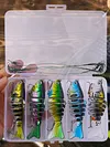 5Pcs Sinking Wobblers Fishing Lures Multi-Section Hard Bait for Pike Bass Trout