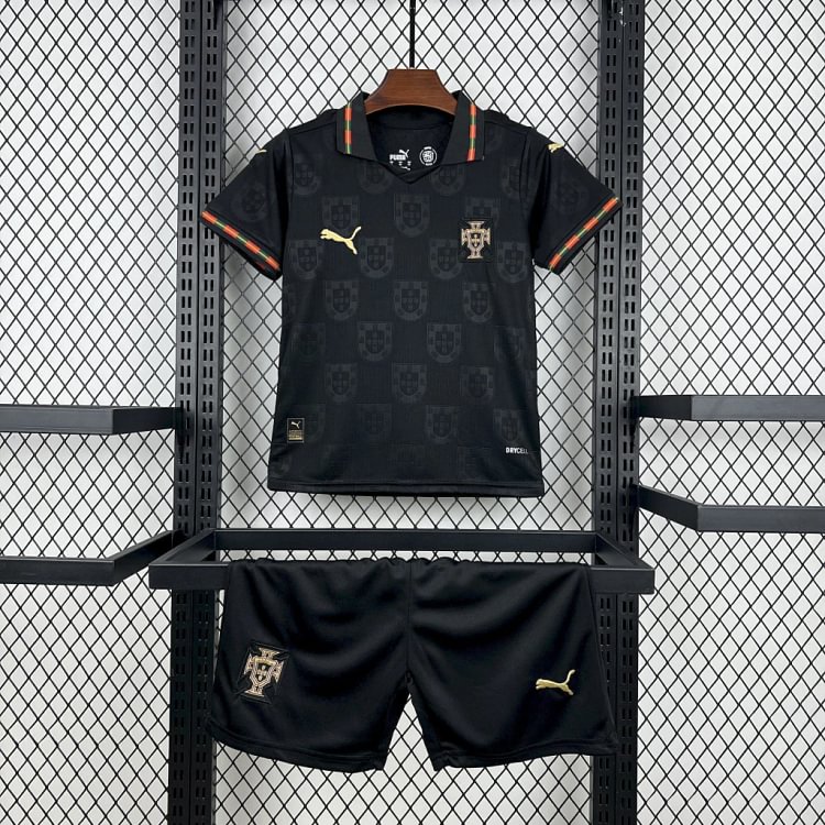 Kids Portugal 2026 World Cup Black Panther Special Edition Football Jersey