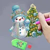 (US Local)Snowman Print DIY Desktop Diamond Art Kits for Home Office Desktop Decor