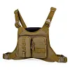 Sports Chest Bag Adjustable Shoulder Strap Front Running Vest Bag for Men Women